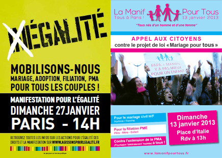 Pour ou contre le mariage pour tous: les protestants mobilisés dans la rue