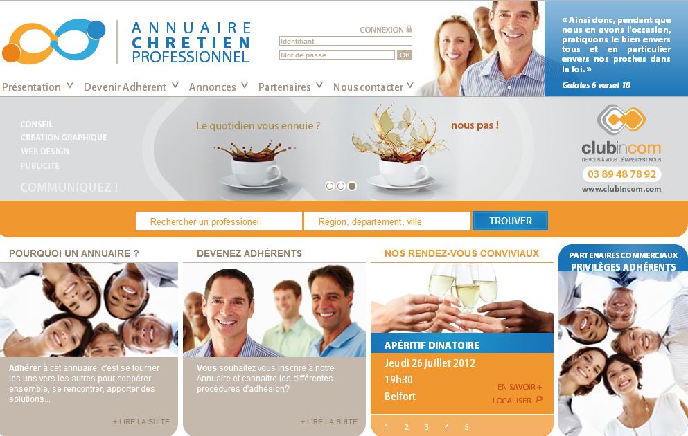 Un annuaire professionnel chrétien français