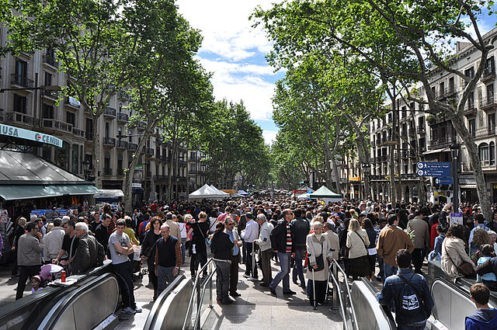 Les chrétiens prient sur las Ramblas