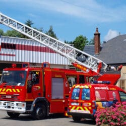 Une caserne de pompiers